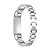 Newest Premium Replacement Accessory Metal Watch Bands Bracelet Strap for Fitbit Alta (No Tracker) (Style D: silver)