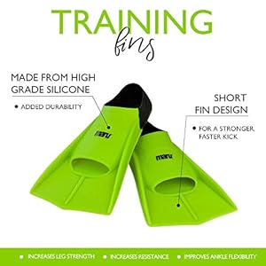 MARU Trainingsgeräte Trainingsflossen, Neon Limette/Schwarz, Size 2/3 35/36 2 Schnorchelmasken 41Nd7cR FoL. SS300 Kurzes Flossendesign
Hochwertiges Silikon
Widerstand und Antrieb