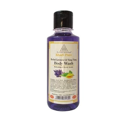 Khadi Pure Herbal Lavender & Ylang Ylang Body Wash, 210 ml