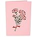 Paper Love Carnations Pop Up Card, Handmade 3D Popup Greeting Cards, For Valentines Day, Mothers Day, Fathers Day, Graduation, Wedding, Anniversary, Birthday, Love, Thank You, Get Well, All Occasions