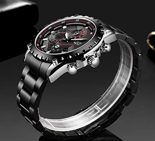 LIGE-Reloj-para-Hombre-Acero-Inoxidable-Impermeable-Analogico-de-Cuarzo-Movimiento-Deportivo-Cronografo-Moda-Empresarial-Fecha-Calendario-Resistente-Aranazos-Relojes-de-Pulsera