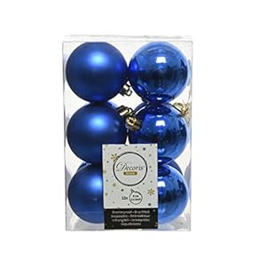 kerstbal plc d6cm k.blauw 12st