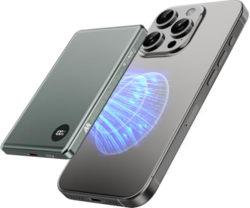 Photo 1 of MYBAT 5000mAh Magnetic Wireless Power Bank - Grey Titanium