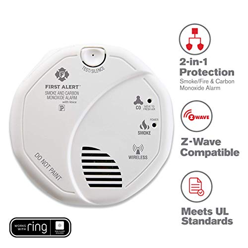 First Alert 2-in-1 Z-Wave Wireless Smoke Detector & Carbon Monoxide Alarm, Battery Operated (Best Smoke And Co2 Detectors)