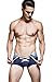 sandbank Men's Sexy Lingerie Cotton Tie Rope Cute Boxer Brief Underwear Panties (US M=Asian Tag XL,Navy#1)