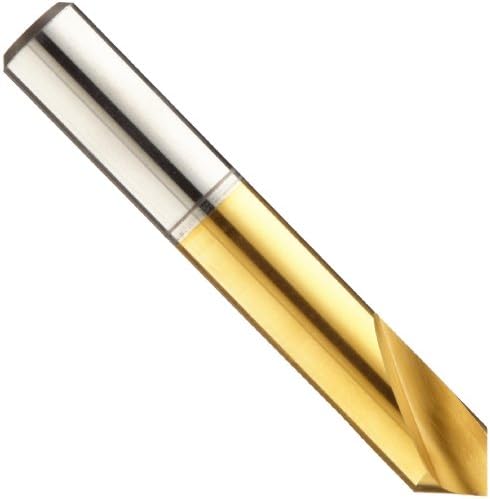 Magafor 0895 Series Cobalt Steel Titanium Nitride (TiN) Combination Spotting Drill and Countersink Bit, 2 Flute, 90 Degrees Cutting Angle, 0.315" Cutting Length