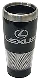 Lexus Logo Black And Carbon Fiber Stainless Steel Travel Coffee Mug Cup