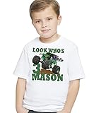Birthday T Shirt Monster Truck Green Mud Digger Riding Tee Custom Personalized With NAME and AGE