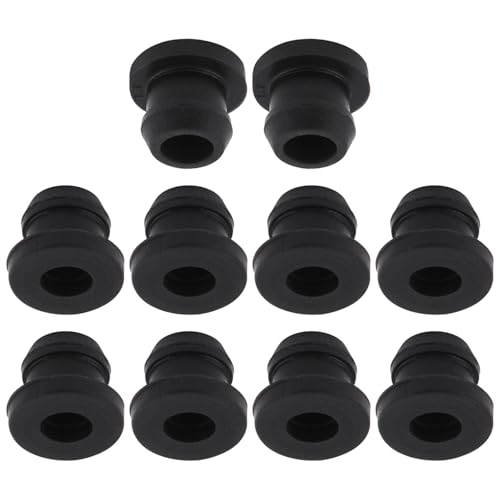 Ohraina 10Pcs Rubber Grommets Stove Grommets Stove Parts Replacement Accessories Grates Grommet Grate Pad Black