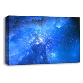 Canvas Wall Art for Living Room,Bedroom Home Artwork Paintings Colorful Energy Wave Ready to Hang - 12x18 inches