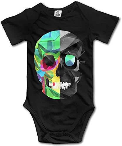 Unisex Baby Onesies Colored Geometric Skull