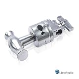 LimoStudio Multi Functional 2.5 Inch Chrome Grip Head, Mount: 1/2, 1/4, 3/8, 5/8 Inch, Photo Mounting Bracket Adapter, Photography Studio, AGG1717V2