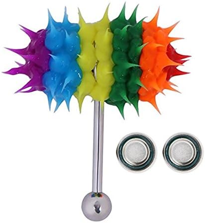 Dreamslink Vibrating Koosh Tongue Ring Barbell Soft Body Jewelry Vibe Bell