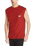 Caterpillar Trademark Sleeveless Pocket Tee, Chili Pepper, 2X-Large