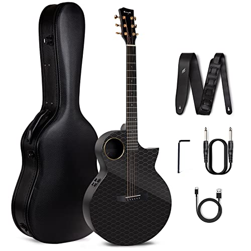 enya Acoustic Electric Guitar Carbon Fiber X4 PRO AcousticPlus 41” 4/4
