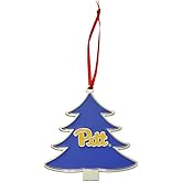 Pittsburgh Panthers Tree Shaped Metal Christmas Ornament