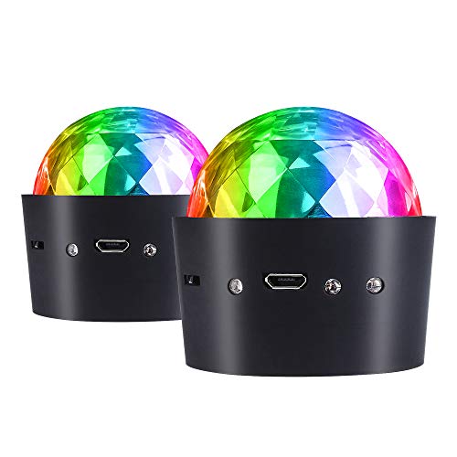 Mini Disco Light, Miuko Sound Activated Multicolor Battery Operated Disco Ball Light, Festival