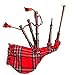 Kids Playable Bagpipe/Junior Playable Bagpipes/Child Toy Bagpipe Various Tartans (Royal Stewart Oak)