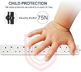 ExtraStar 6 Way Extension Lead Surge Protection Wall Mounted 13A UK Plug 1M view 5