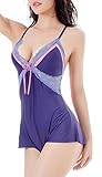 Ruzishun Women's sexy lingerie lace Siamese Sleepwear Underwear