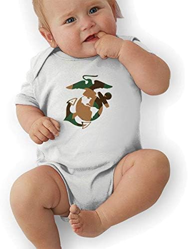 fdgjydjsh USMC US Marine Crops Funny Baby Onesies Novelty Toddler Infant Bodysuits Short Sleeve White