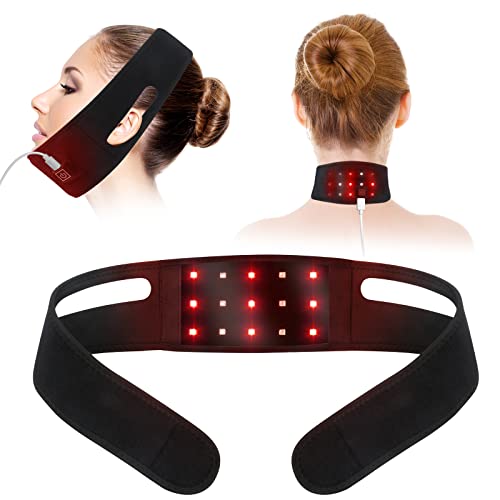 AKARY Infrared & Red Light Therapy Belt For Neck, 660nm LED Red Light