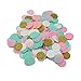 Mybbshower Blush Pink Mint Green Gold Glitter Wedding Confetti Party Table Decor 1 Inch Circle Pack of 2000