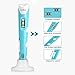 Canbor 3D Pen with PLA Filament Refills, 3D Printing Drawing Printer Pen for Kids and Adults, Compatible with PLA ABS Filament, 12 Colors 120 Feet PLA Filaments Included, Light Blue