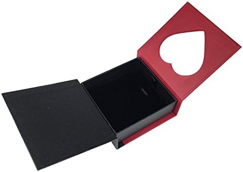 ShiGuDongLai Fine novel heart jewelry box gift box special Red paper box Ring Penadat Necklace Bangle Bracelet Earring box pearl paper box (Pendant box)