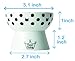 Necoichi Raised Cat Food Bowl – Ceramic Elevated Cat Bowl for Whisker & Neck Fatigue, Dishwasher Microwave Safe – Non-Slip & Anti Vomiting Ergonomic Design (Dots, Mini)