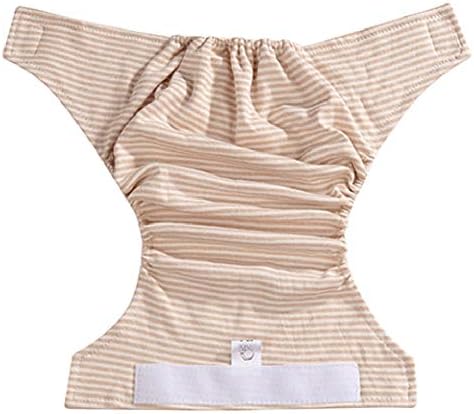 CxIACom Baby Infant Diaper Pants Reusable Stripe Cotton Nappy Washable Adjustable Underwear
