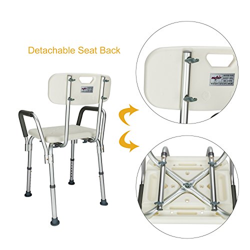 OMECAL 450LBS Medical Shower Chair Bath Seat,Upgraded Transfer Bench