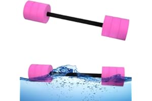Hikeen Aquatic Exercise Dumbbells Water Dumbbell Pool Resistance Aquatic Fitness Barbells with 4 High-Density EVA Foam Pool Weights Dumbbells, for Water Aerobics Weight Loss