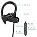 1Mii Bluetooth Headphones w/12 Hours Battery, Magnetic headphones, Sports Earphones w/Mic - Waterproof aptX HD Stereo Sweatproof Earbuds for Gym Running Workout,Noise Cancelling