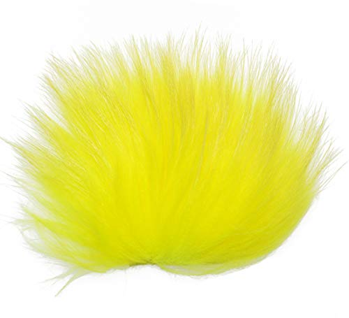 The Fly Fishing Place Fly Tying Materials - Finn Raccoon Fur Master Pack - 4 Fluorescent Colors - Red Yellow Fire Orange Chartreuse Tube Fly Streamer Hair