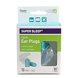 NEW! Super Sleep Comfort Foam Ear Plugs - 10 Pair + Carrying Case-Special Length for Sleeping on Your Side (Blue)
