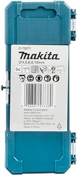 Makita D-72877 TCT Drill Bit Set 5 Piece Straight Shank 4 5 6 8 10mm view 4