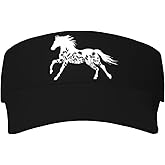 Wisedeal Floral and Horse Sport Sun Visor Hats Ball Caps Adjustable Empty Top Baseball Sun Cap for Men Women