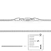 925 Sterling Silver Nickel-Free 1.2mm Box Chain Necklace, 22 inches - Made in Italy + Cleaning Cloth