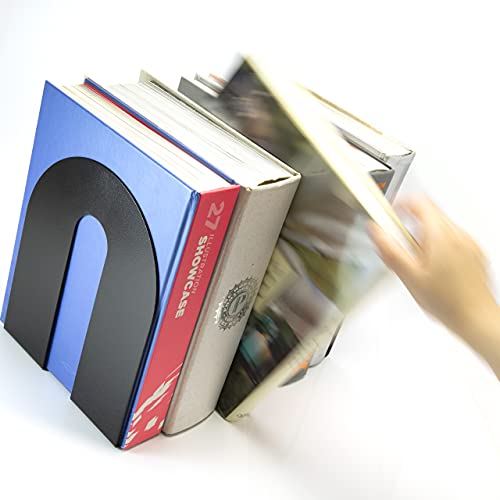 Officemate Bookends, Heavy Weighted 10inch Steel, Black (93182