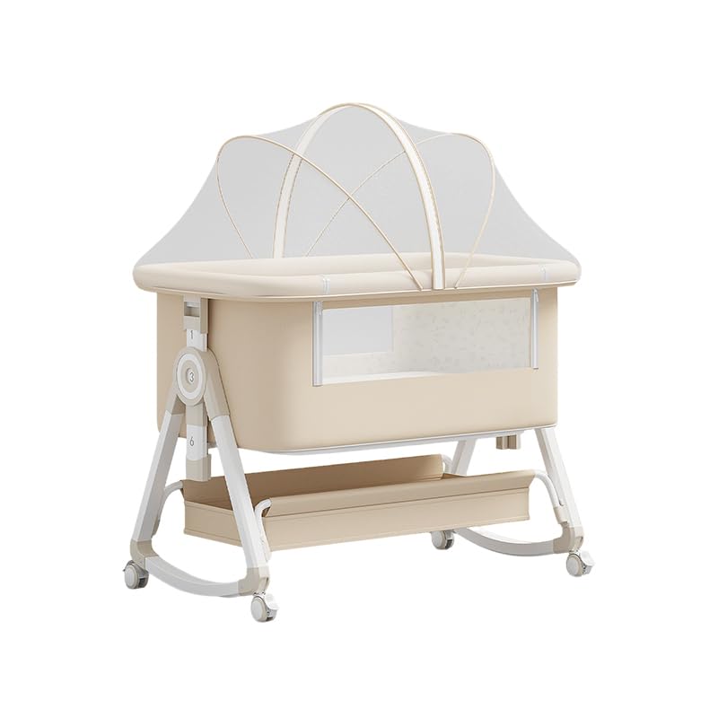 View 1 of ***STOCK PHOTO FOR REFERENCE ONLY ***Nawahev Baby Bassinet,3 in 1 Baby Bassinets Bedside Sleeper with Wheels and Mosquito Net,Bedside Bassinet for Baby with Comfy Mattress, Mattress&Breathable Mesh,Storage Basket