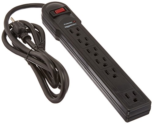 AmazonBasics 6-Outlet Surge Protector Power Cord Strip, 790 Joule, Black, 10-Pack - //coolthings.us