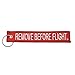 1x Remove Before Flight Red Key Chain by Apex Imports(1 Pack)