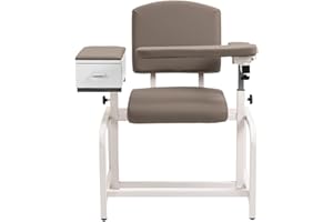 CARENOVO Medycare Phlebotomy Chair for Blood Drawing Treatment Room（Gray）
