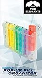 Two Elephants Weekly Pop-up Pill Organizer with Divided Compartments