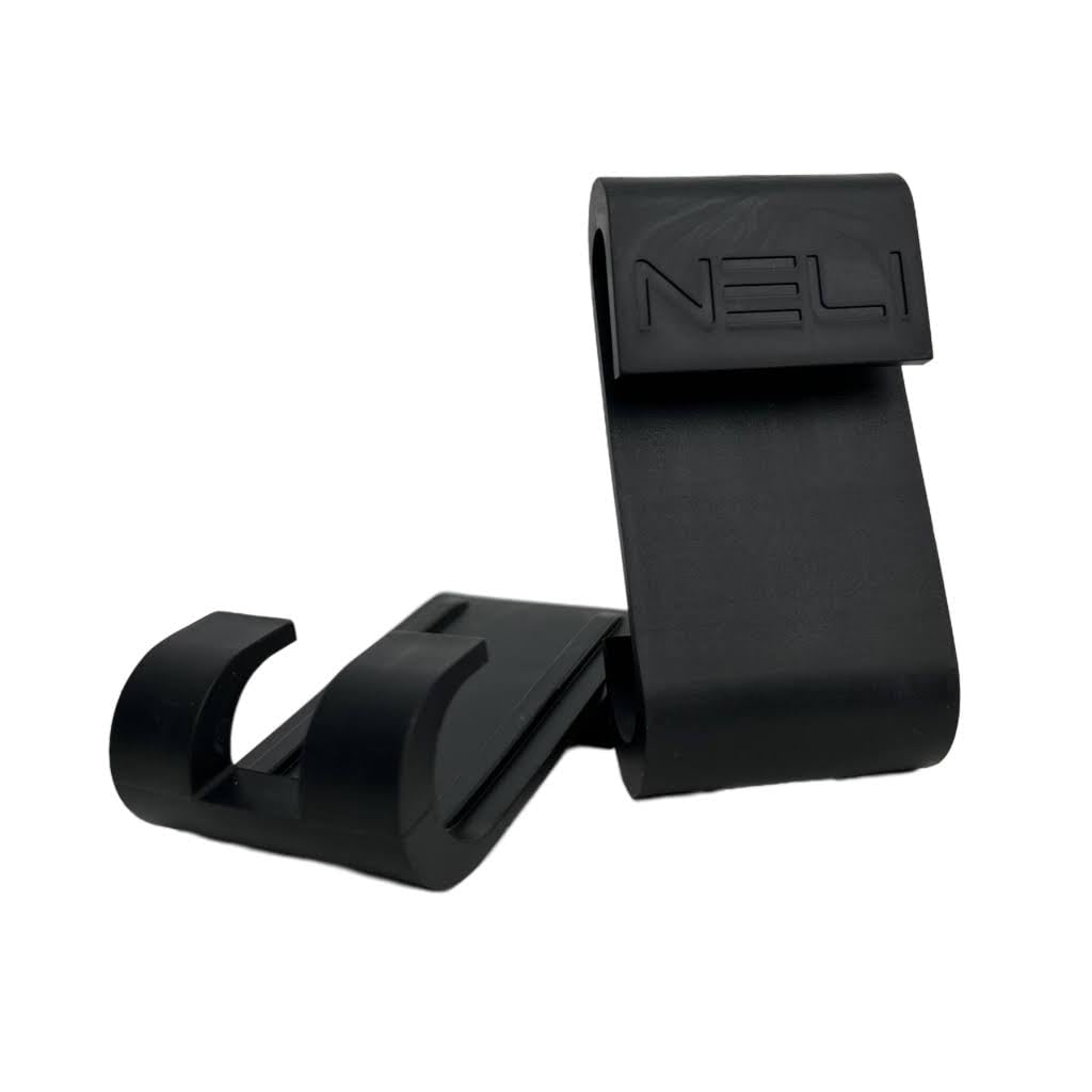 NELI Set of 2 Glass Wall Hooks, Shower Screen & Door Hooks (Black)