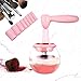 CkeyiN Makeup Brush Cleaner Automatic Spinner Cleaner Electric Foundation and Eyeshadow brush cleaner Fast Deep Cleaning 360 Rotation with 8 Rubber Holders, Suit for All size Makeup Brushe