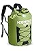 ICEMULE Pro Large Collapsible Backpack Cooler – Hands Free, 100% Waterproof, 24+ Hours Cooling, Soft Sided Cooler for Hiking, Camping, Fishing & Picnics, 23 Liter, Fits 24 Cans + Ice, Olive