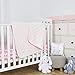TILLYOU Breathable Quilted Cotton Baby Blanket for All Seasons, Lightweight Warm Toddler Bed Crib Blanket, Super Soft Daycare Nap/Nursery Sleeping Blanket, Heather Pink 39”x39”