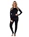 Cuddl Duds Women's Winter Thermal Long underwear base layering set, DeepBlack-M